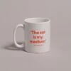 Carolee Schneemann 'The Cat Is My Medium' Mug 1 Carolee Schneemann 'The Cat Is My Medium' Mug -Books Store 09.20 Barbican Shop 0214