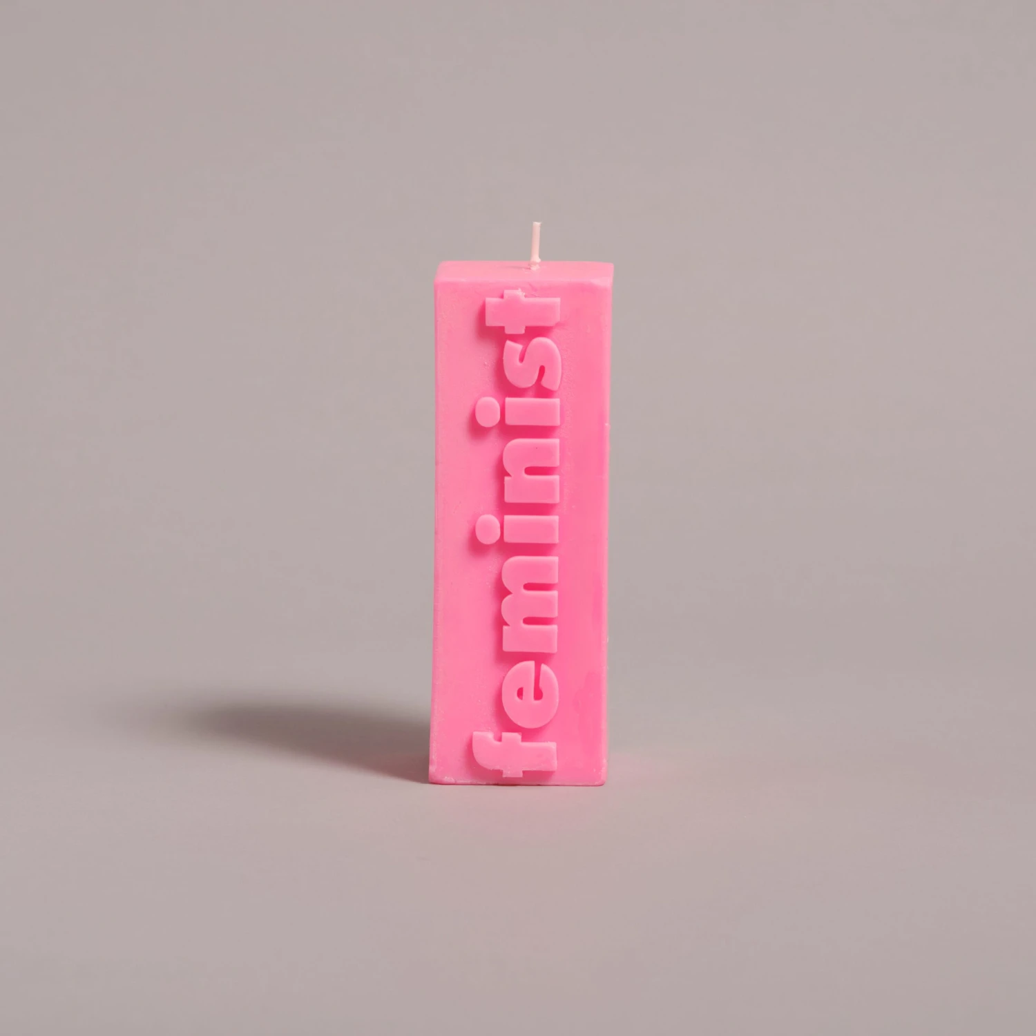 Feminist Slogan Pillar Candle 3 Feminist Slogan Pillar Candle