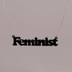 Feminist Slogan Necklace By Tatty Devine