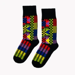 Black Geom Socks Large 9-12