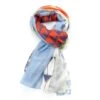 Patchwork Triangles Print Scarf Blue -Books Store 9086 patchwork 3 900