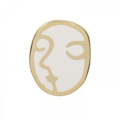 Abstract Face Enamel Pin Badge