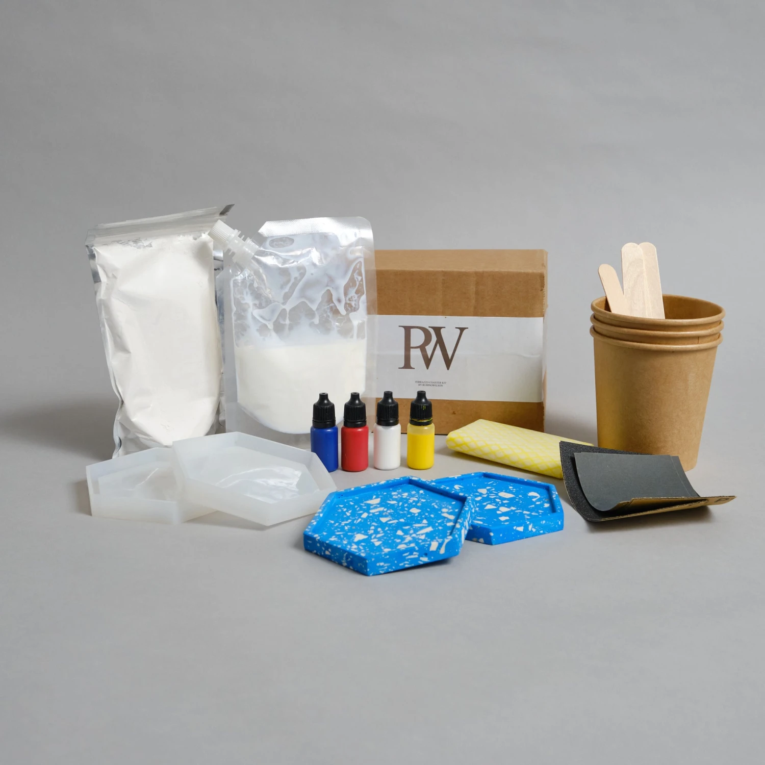 Terrazzo Coaster Kit By Rubino Wilson 3 Terrazzo Coaster Kit By Rubino Wilson