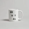 White Brutal Mug -Books Store Barbican 0018