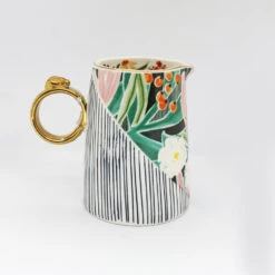 Eden Stripes Ceramic Milk Jug 12 Eden Stripes Ceramic Milk Jug -Books Store EDEJUG 1