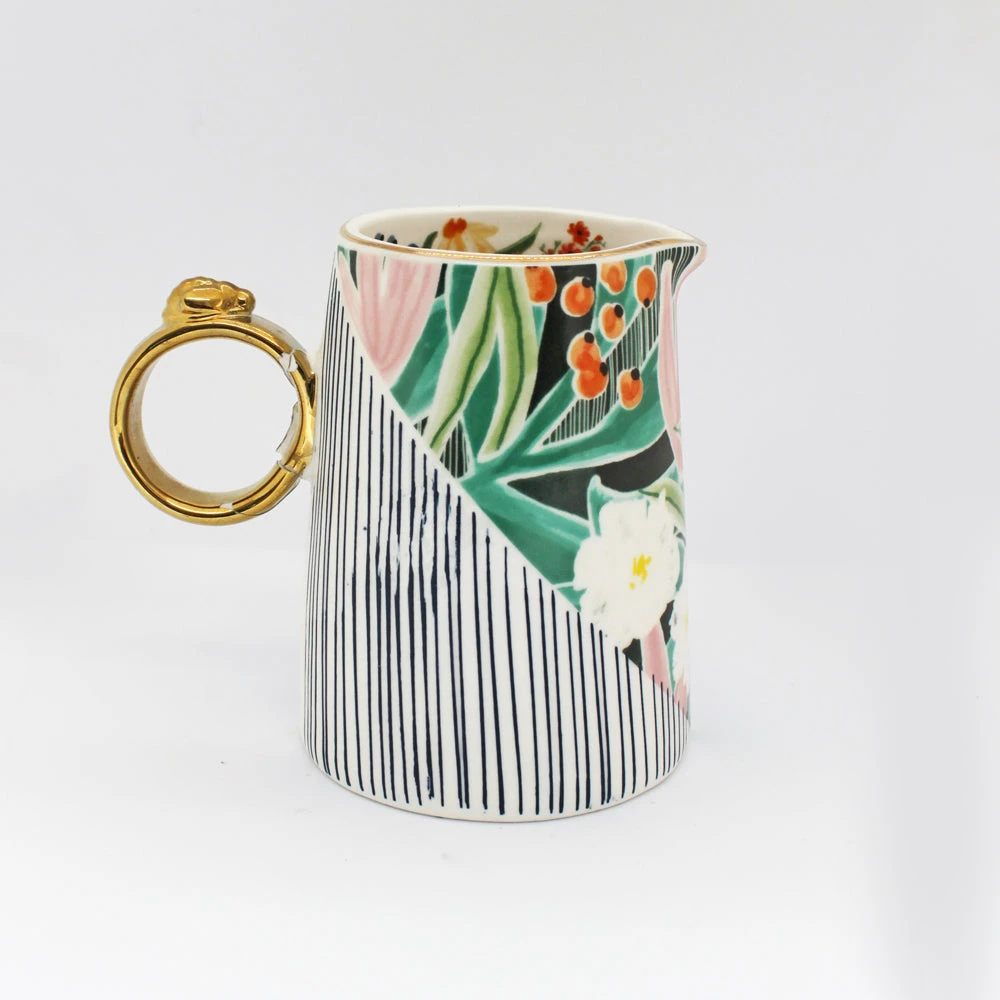 Eden Stripes Ceramic Milk Jug 6 Eden Stripes Ceramic Milk Jug - Image 4