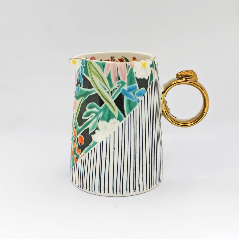 Eden Stripes Ceramic Milk Jug 3 Eden Stripes Ceramic Milk Jug