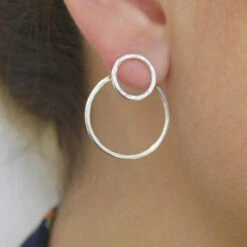 Silver Hoop Ear Jackets By Otis Jaxon -Books Store EJRndCutOut2