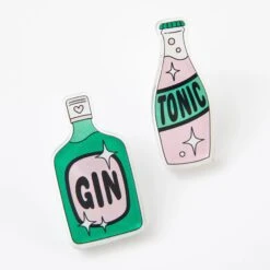 Gin & Tonic Acrylic Pin Pair (Set Of 2)