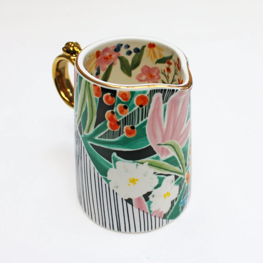 Eden Stripes Ceramic Milk Jug 4 Eden Stripes Ceramic Milk Jug - Image 2