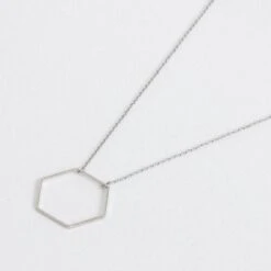 Evi Hexagon Necklace 5 Evi Hexagon Necklace -Books Store Evisilvernecklace