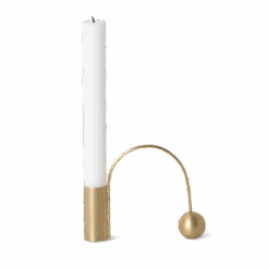 Balance Candle Holder -Books Store FERMLIVINGBrassBalanceCandleHolder1