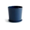 Dark Blue Botanical Pot And Saucer 1 Dark Blue Botanical Pot And Saucer -Books Store HayDarkBluepot
