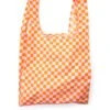 Checkerboard Pink & Orange Medium Kind Bag -Books Store Med Checkerboard pink and orange