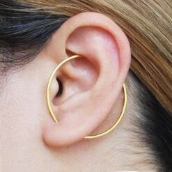 Gold Round Ear Cuffs By Otis Jaxon -Books Store OTISJAXONGoldRoundEarCuffs