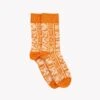 Orange Mudcloth Socks Medium 5-8