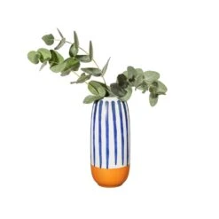 Paros Blue Stripe Large Vase