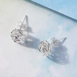 Silver Nest Earrings By Otis Jaxon -Books Store STNestSml1