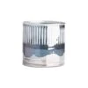 Blue Glass Tealight Holder 1 Blue Glass Tealight Holder -Books Store ThinVerticalStripes
