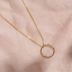 Gold Mini Circle Necklace By Studio Adorn